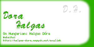 dora halgas business card