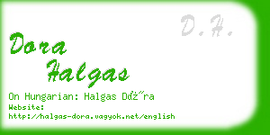 dora halgas business card